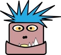History blue hair drawing