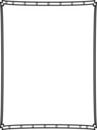 Black and white drawing of the page corner border clipart