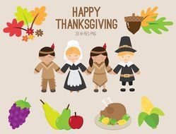 Thanksgiving poster Clip Art drawing