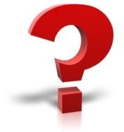 Red Question Mark, 3d render