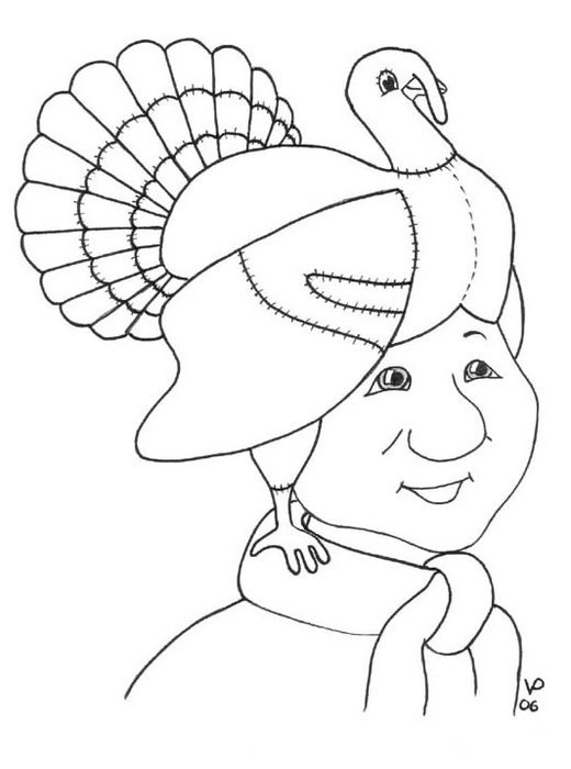 Turkey Head Coloring Page