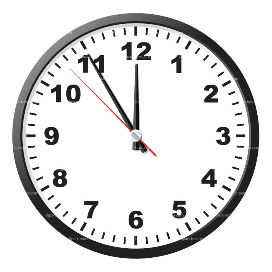 white Clock drawing