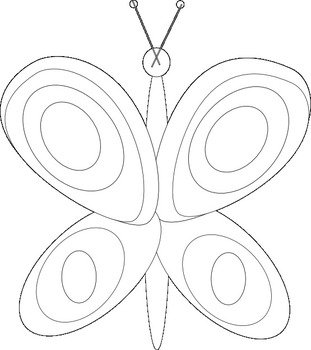 Black And White Butterfly Clip Art N19