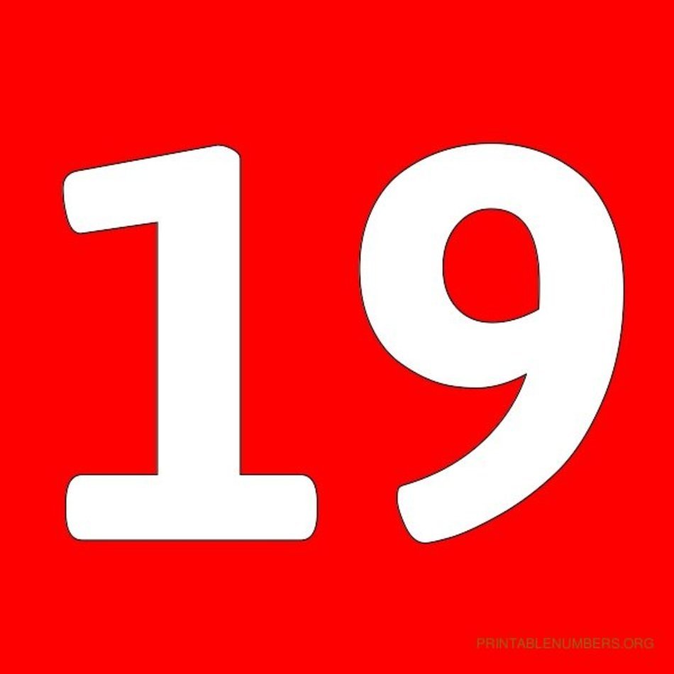 printable number 19 20 free image download