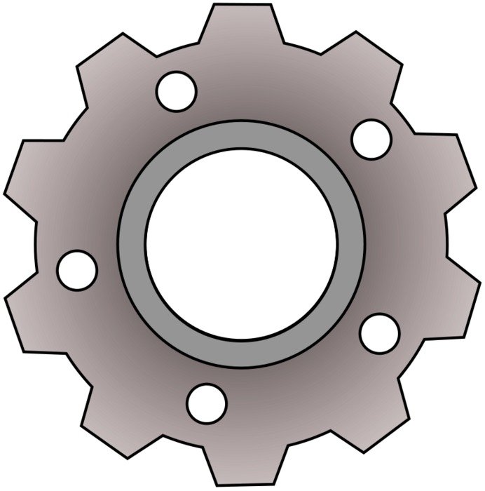 gray ring on a white background