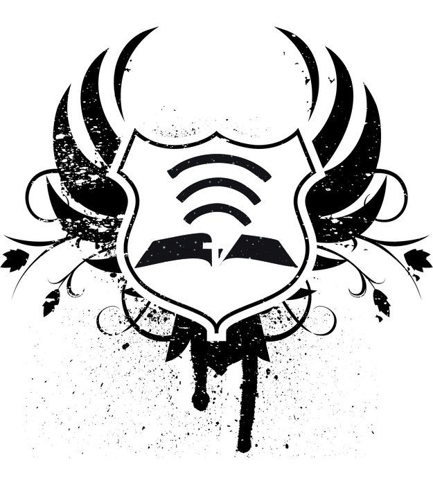 grunge coat of arm for Boy Scout, drawing