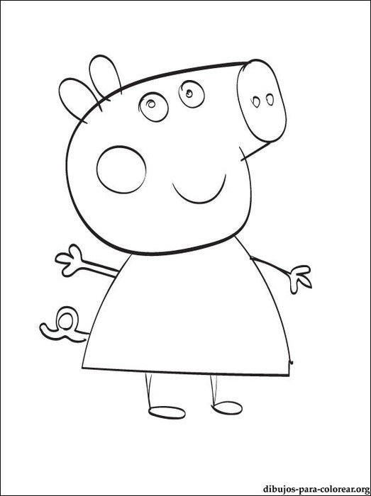 Un Dibujo O Imagen De Cerdita Peppa Para Pintar Y Colorear Gratis