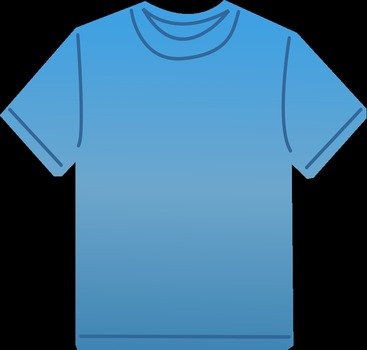 blue t-shirt on the black background