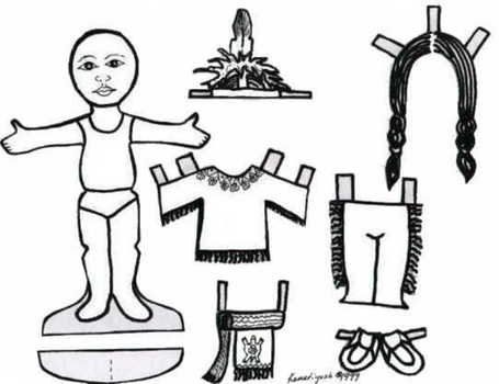 native american paper doll template