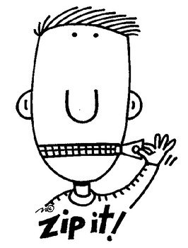 Zip Your Lips Clip Art