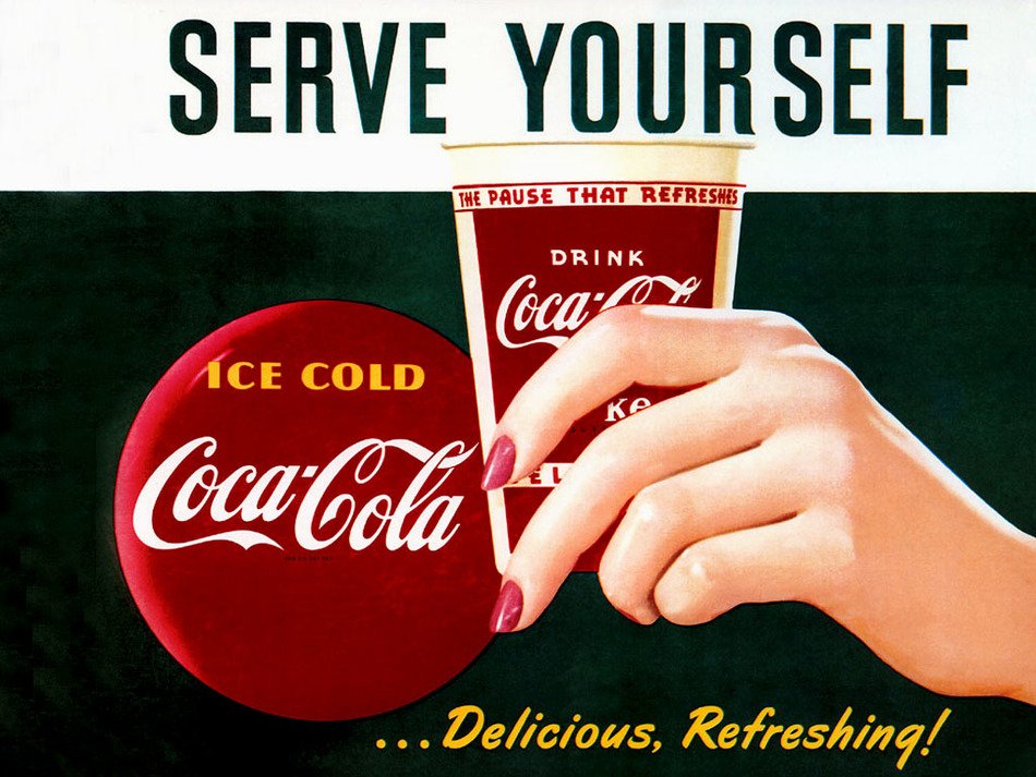 Serve Yourself Coca Cola as a graphic illustration