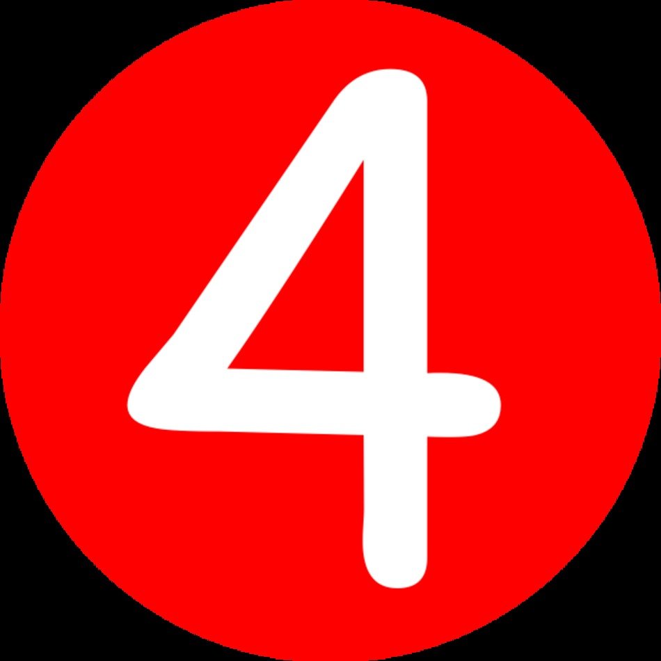 Number 4 Clip Art N20