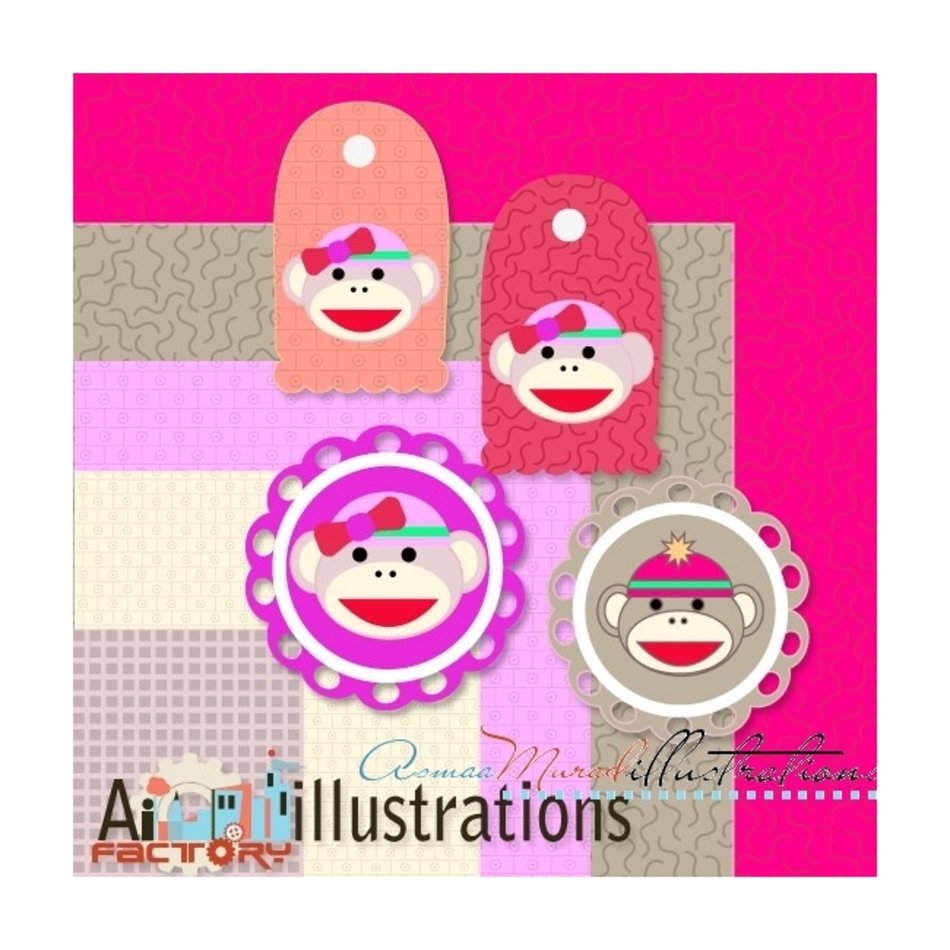 Home gt Sock Monkey Clipart And Digital Papers