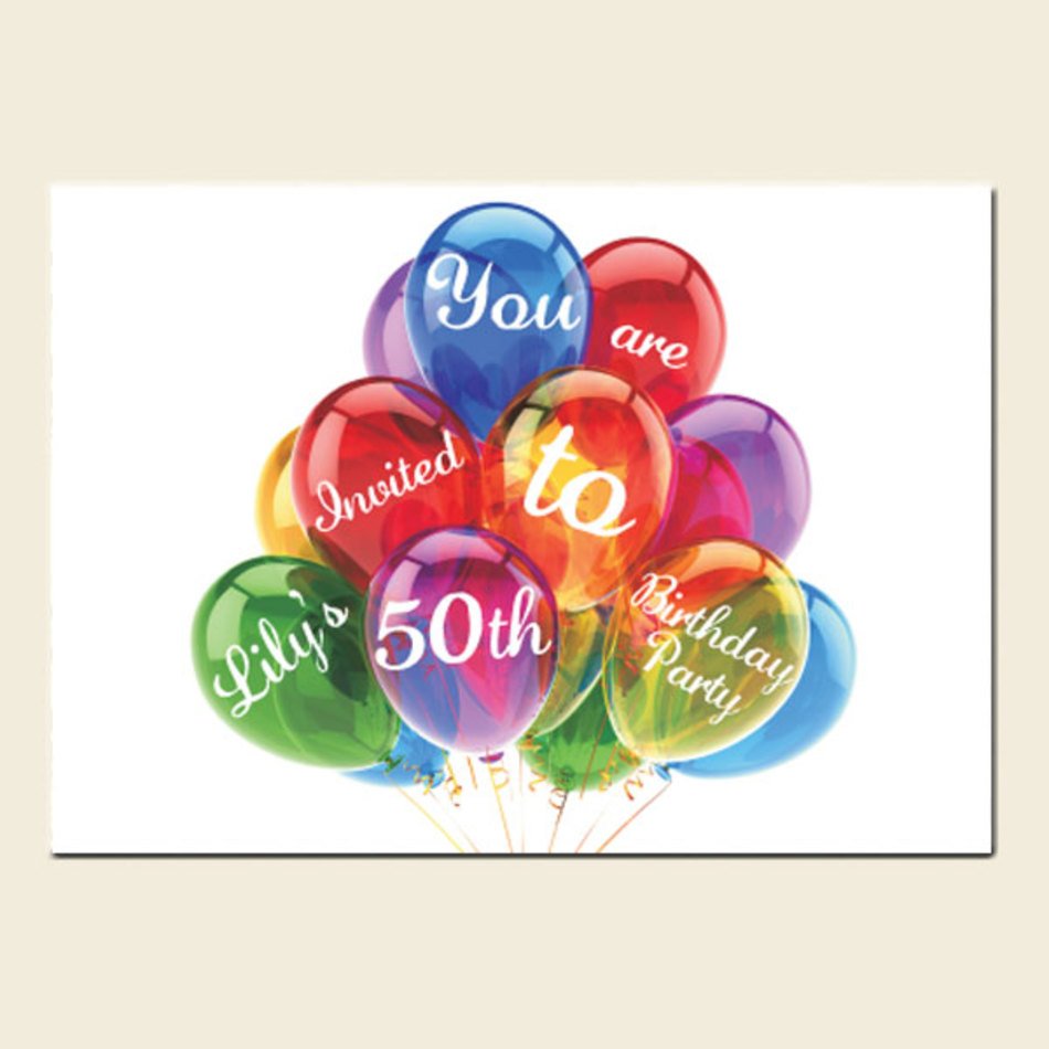 50th Birthday Invitations