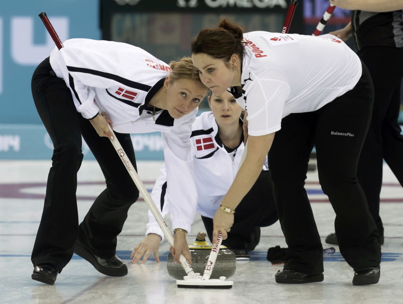 Canadian women curling team At The Sochi 2014 Winter Olympic Games on