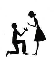 Wedding Couple Silhouette Clip Art N4