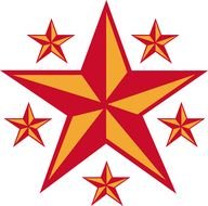 Retro Star Clip Art drawing