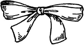 Black and white outline drawing of the bow clipart