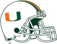 Miami Hurricanes Football Helmet