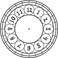 Clock Face Template drawing