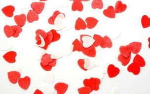 Love, white and red Hearts, background