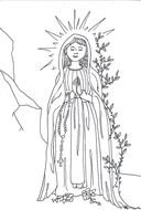 Our Lady Of Lourdes Coloring Page