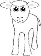 clipart of the cute Cartoon Lamb