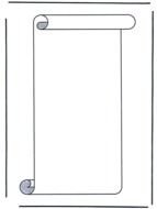 painted white scroll