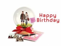 clipart of Happy Birthday, collage with cards