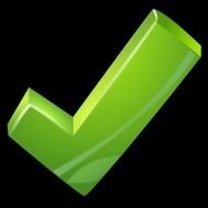 Green Tick chek drawing