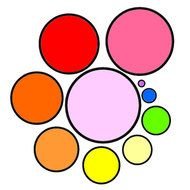 Clip art of colorful circles