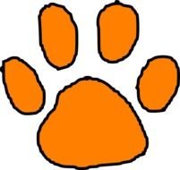 Orange Tiger Paw Clip Art N2