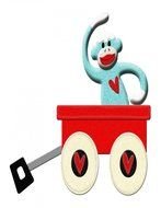 monkey in a trailer as a graphic illustration
