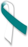 blue Cervical Cancer Ribbon drawing