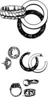 Jewelry Black And White drawing