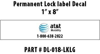 ATT Permanent Lock Label Decal 1x8