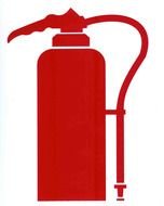 Fire Extinguisher Signs red drawing