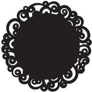 painted black lace napkin