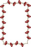 Clip art of Red Rose Border