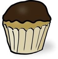 chocolate coated cupcake