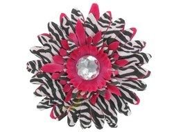 Pink and Zebra hair clip