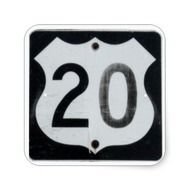 US Highway 20 Road Sign Keychain From Zazzle