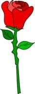 Red green Rose Clip Art drawing