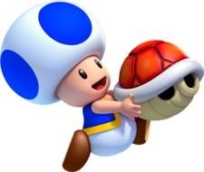 Ä°llustration of Blue Toad Super Mario 3d