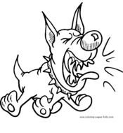 Dog Barking Coloring Page