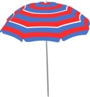 Cartoon Beach Umbrella Clip Art