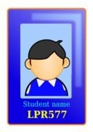 Identity card, badge, template