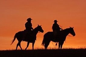 Cowboy Cowgirl Silhouette Clip Art N6