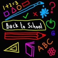 Colorful and beautiful "Back To School" clipart