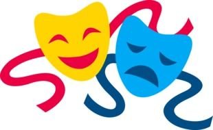 Drama Masks as a graphic illustration